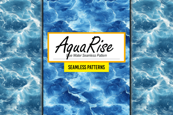 Blue Water Wave Seamless Pattern Artwork