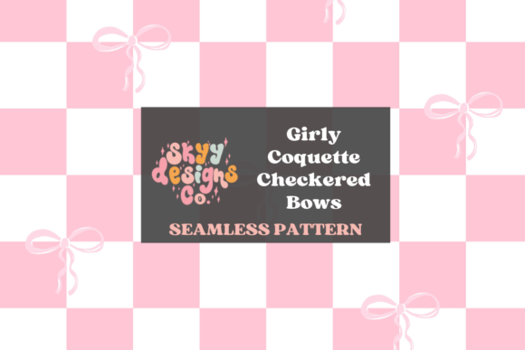 Checkered Coquette Bow Pattern: Elevate Your Brand Aesthetics