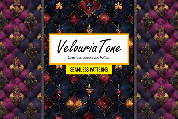 Elevating Design Aesthetics with Luxurious Jewel Tone Seamless Patterns