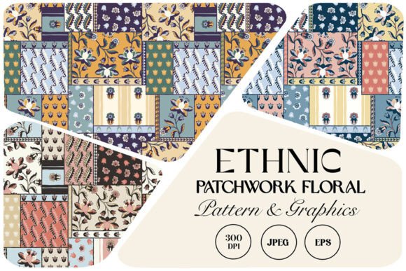 Ethnic Patchwork Floral Pattern