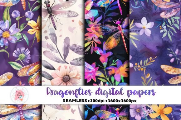 Evaluating the Dragonflies Care Digital Paper Pack PNG for Creative Projects