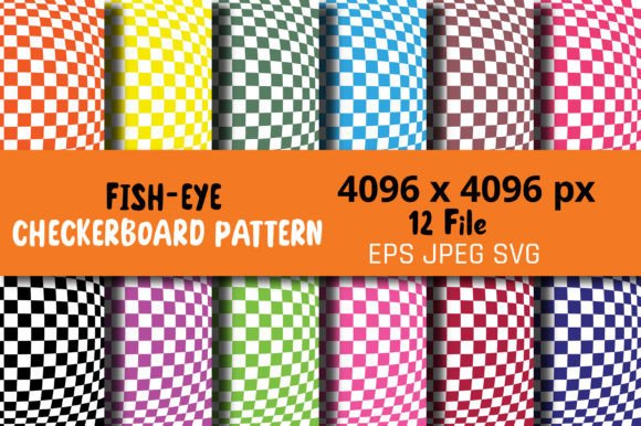 Fish-Eye Checkerboard Pattern