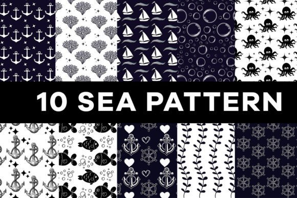 Marine Pattern: The Ultimate Sea and Nautical Background Collection