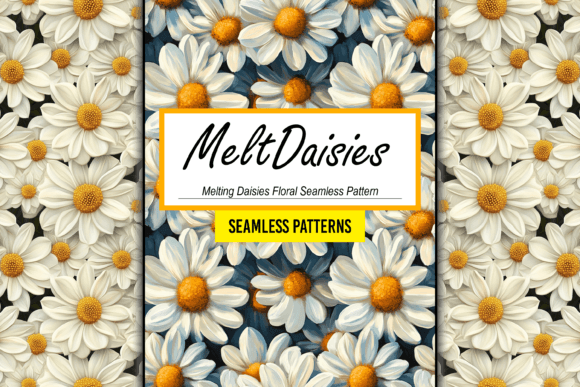 Melting Daisies Floral Seamless Pattern
