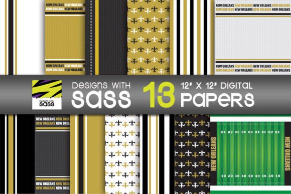 New Orleans Football Paper Pattern JPG