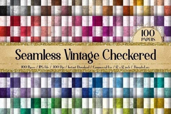 Seamless Vintage Check Chess Papers: Elevating Digital Design with Timeless Patterns