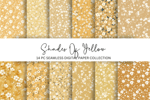 Shades of Yellow Seamless Digital Paper for Creative Projects
