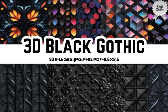 Transforming Digital Assets into Tactile Masterpieces: The Versatility of 3D Black Gothic Digital Paper