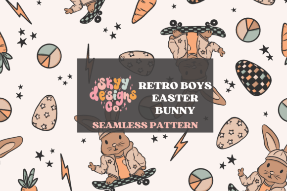 Unlocking Creativity with Retro Boys Easter Seamless Patterns from Skyy Designs Co.