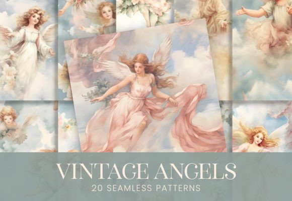 Vintage Angels Antique Heavenly Skies